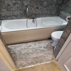 Modern bathroom renovation and tiling work by Bromley Plumbing and Gas